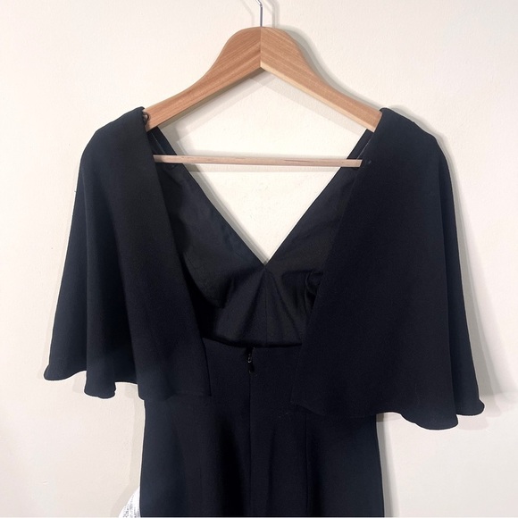 Dress The Population Black Louisa Flutter-Sleeve Midi Dress Size Small NWT - Picture 5 of 7